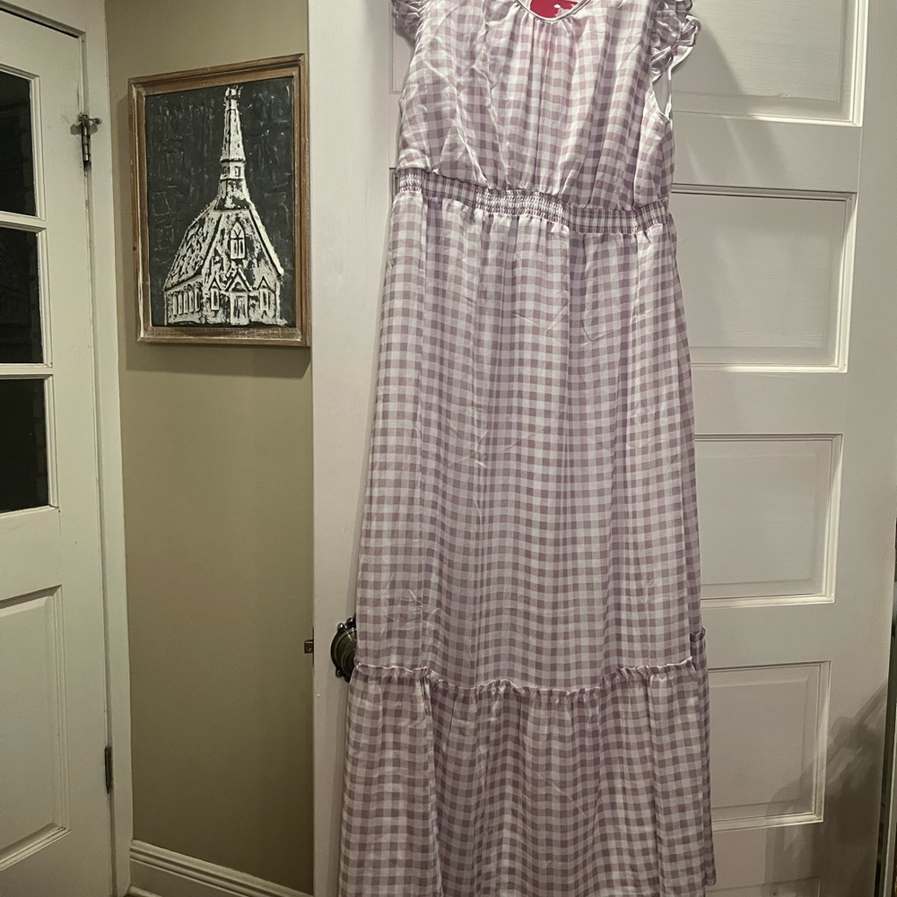 Isabel Maternity by Ingrid & Isabel Purple Tiered Ruffled Sundress